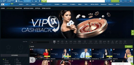 1xbet live casino