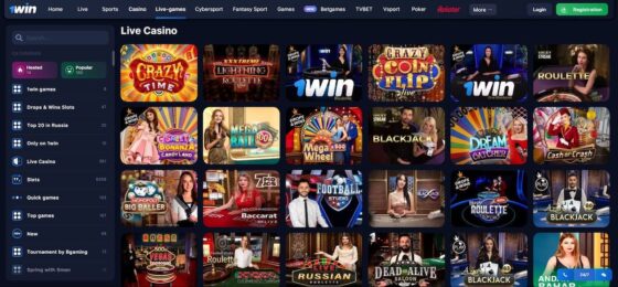 1win live casino